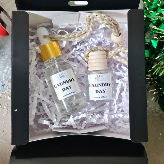 Laundry Day Car Diffuser Gift Set